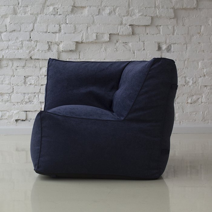 Модульное угловое кресло темно-синего цвета - купить Бескаркасная мебель по цене 18590.0