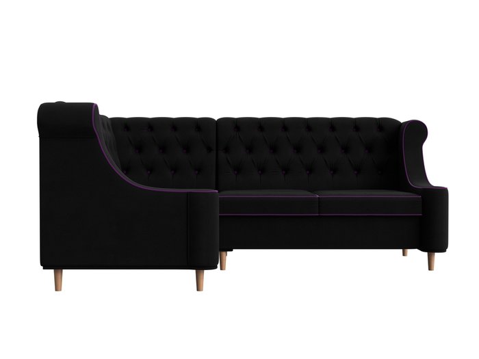 Угловой диван Бронкс черного цвета левый угол - купить Угловые диваны по цене 62999.0