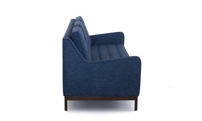 Прямой диван синего цвета - лучшие Прямые диваны в INMYROOM