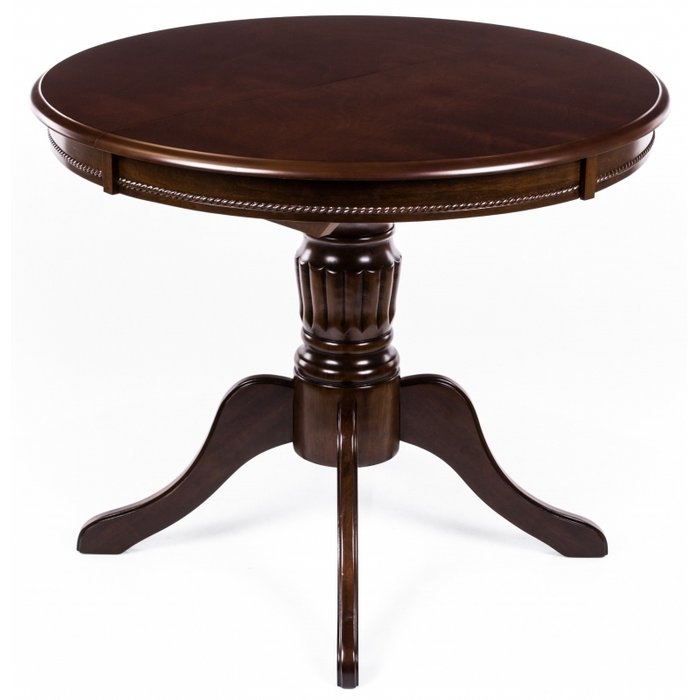 Раздвижной обеденный стол Лилия коричневого цвета