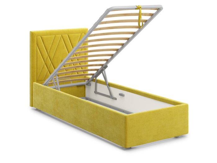 Кровать Premium Milana 2 90х200 желтого цвета с подъемным механизмом - лучшие Кровати для спальни в INMYROOM