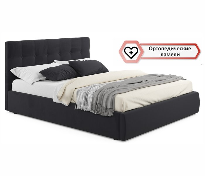 Кровать Selesta 180х200 с матрасом черного цвета - лучшие Кровати для спальни в INMYROOM