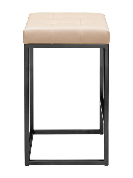 Стул полубарный Soho бежевого цвета с черным основанием - купить Барные стулья по цене 9500.0