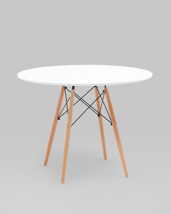 Обеденный стол D100 белого цвета - купить Обеденные столы по цене 12990.0