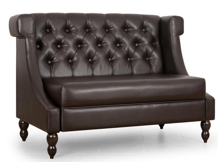 Диван прямой Мельбурн Barrister Sofa темно-коричневого цвета - купить Прямые диваны по цене 29200.0