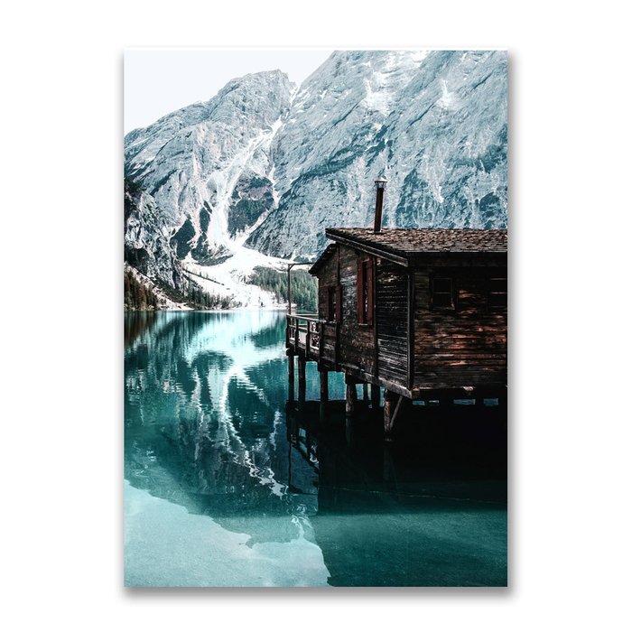 Картина на холсте Озеро в горах 50х70 см