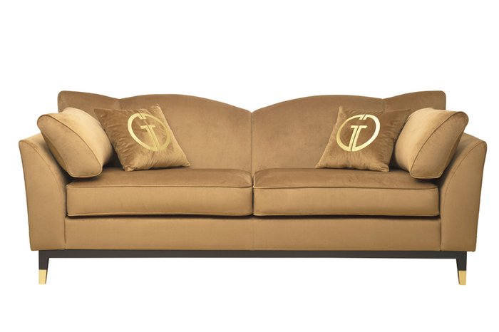 Диван Siena горчично-коричневого цвета - купить Прямые диваны по цене 167000.0