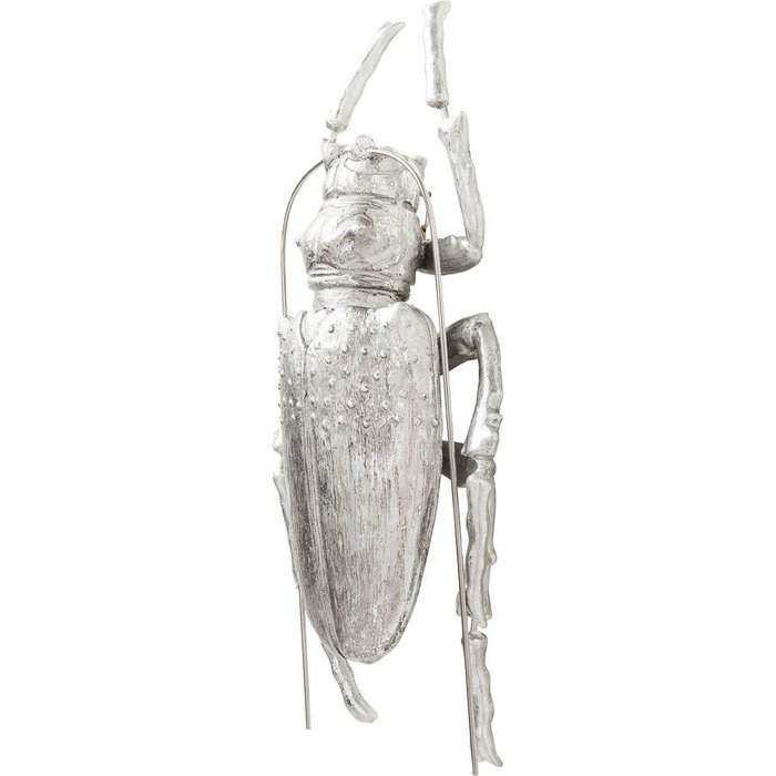 Украшение настенное Longicorn beetle серебряного цвета  - купить Декор стен по цене 8190.0