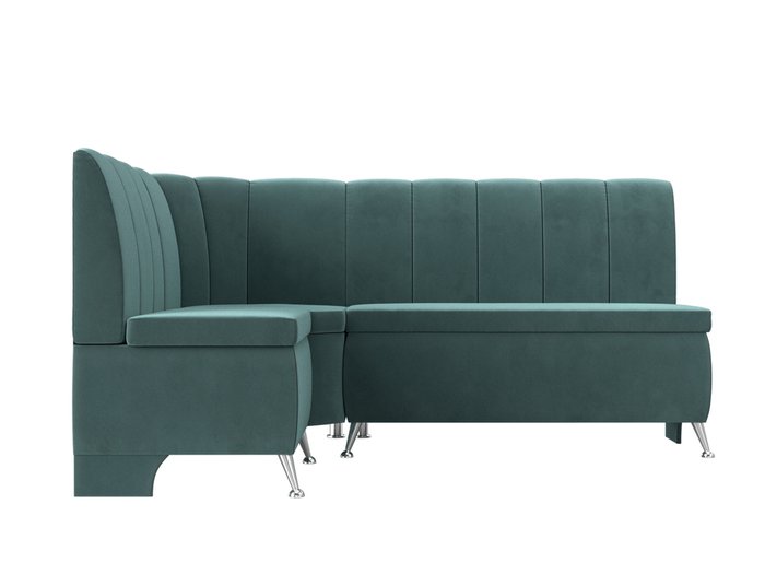 Кухонный угловой диван Кантри бирюзового цвета левый угол - купить Угловые диваны по цене 37999.0