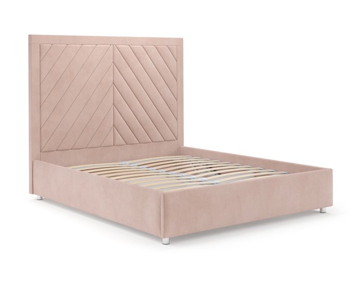Кровать Мишель 160х190 бежевого цвета с подъемным механизмом (микровелюр) - лучшие Кровати для спальни в INMYROOM