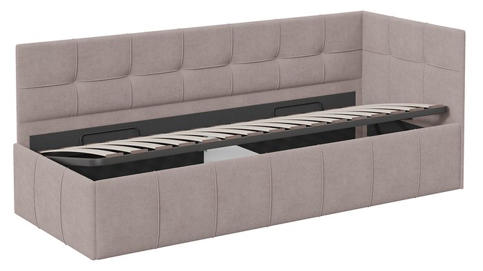 Кровать Грей 80х200 серо-бежевого цвета с подъемным механизмом - лучшие Кровати для спальни в INMYROOM