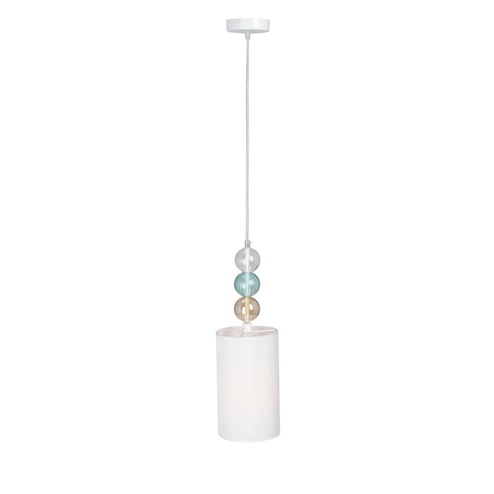Подвесной светильник V2995-0/1S (ткань, цвет белый) - лучшие Подвесные светильники в INMYROOM