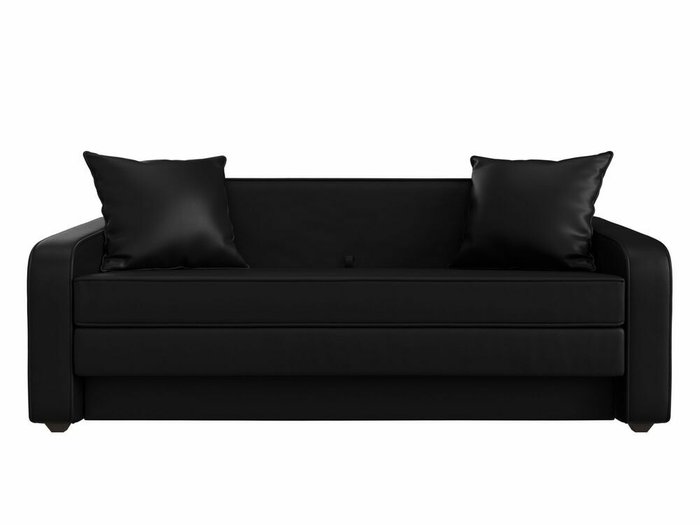 Диван-кровать Лига 013 черного цвета (экокожа) - купить Прямые диваны по цене 28999.0