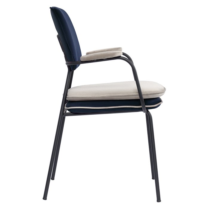 Стул с подлокотниками Pea темно-синево-бежевого цвета - лучшие Обеденные стулья в INMYROOM