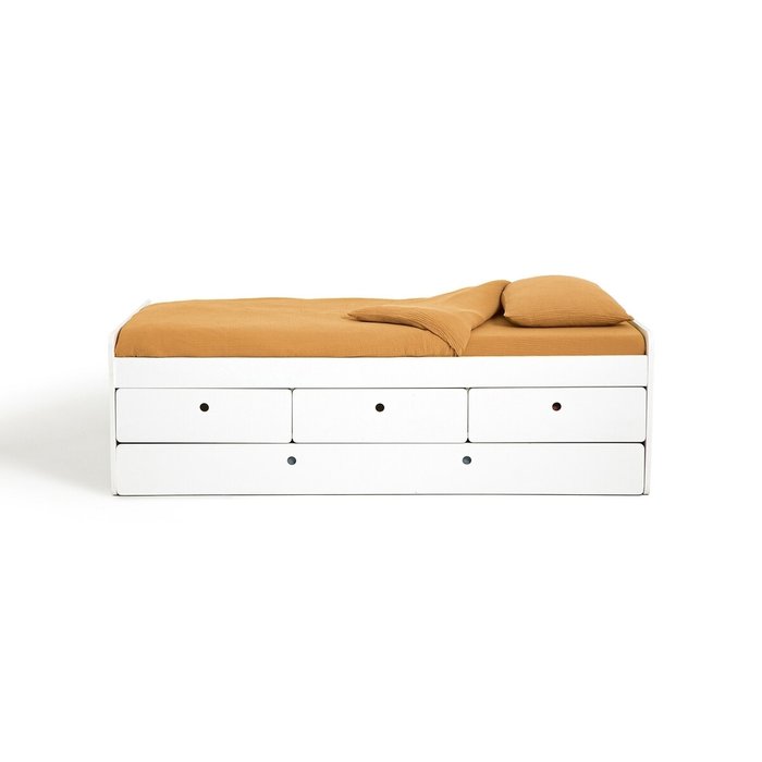 Детская кровать с ящиками Selisa 90x190 белого цвета - купить Одноярусные кроватки по цене 37884.0