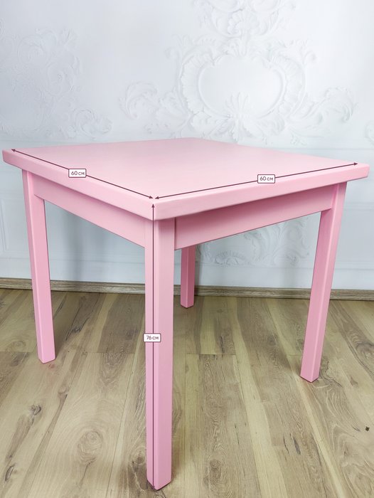 Стол обеденный Классика 60х60 розового цвета - лучшие Обеденные столы в INMYROOM