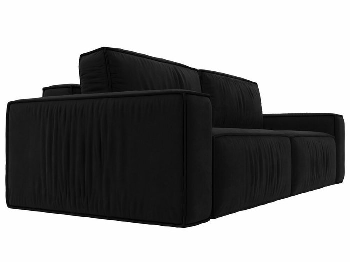 Прямой диван-ковать Прага классик черного цвета - лучшие Прямые диваны в INMYROOM