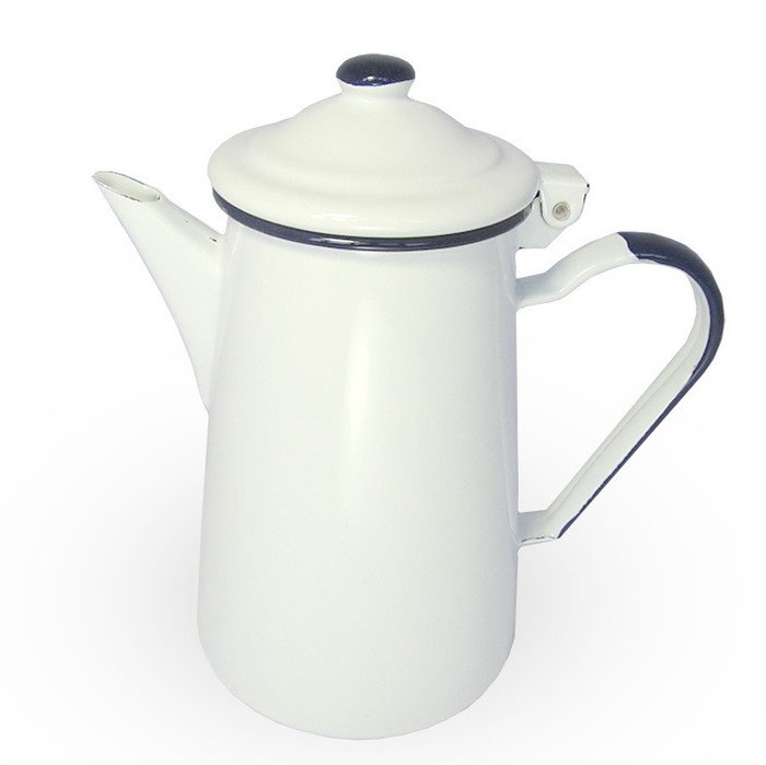 Кофейник - белый/белый (синяя ручка) - лучшие Для чая и кофе в INMYROOM