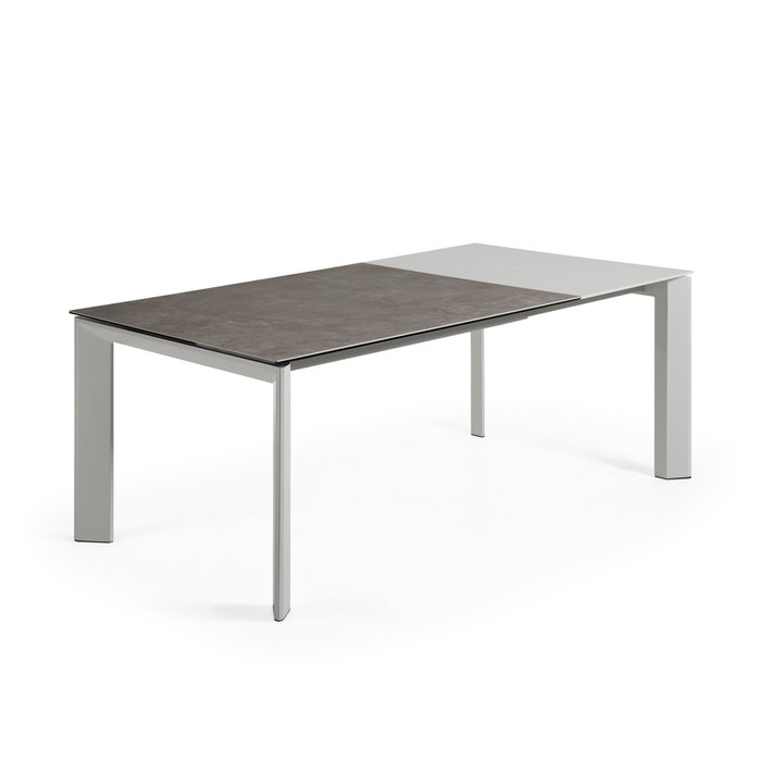 Раздвижной обеденный стол Atta M коричнево-серого цвета - лучшие Обеденные столы в INMYROOM
