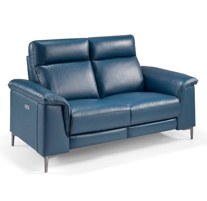 Диван двухместный синего цвета - купить Прямые диваны по цене 234990.0