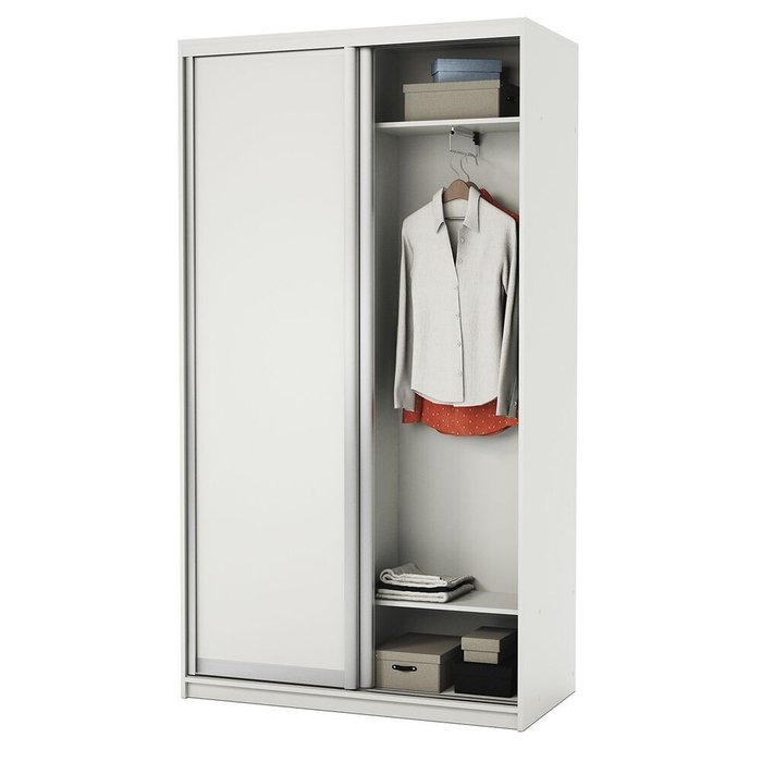 Шкаф-купе 2-х дв. Премиум 100х45х220 Белый - лучшие Шкафы-купе в INMYROOM Шкаф-купе 2-х дв. Премиум 100х45х220 Белый - лучшие Шкафы-купе в INMYROOM