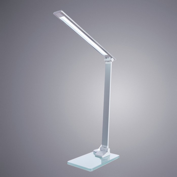 Настольная лампа белого цвета на прямоугольном основании - купить Настольные лампы по цене 1080.0