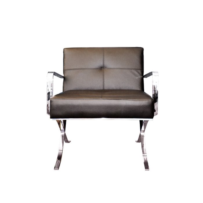 Кресло кожаное на стальном каркасе - купить Интерьерные кресла по цене 80590.0