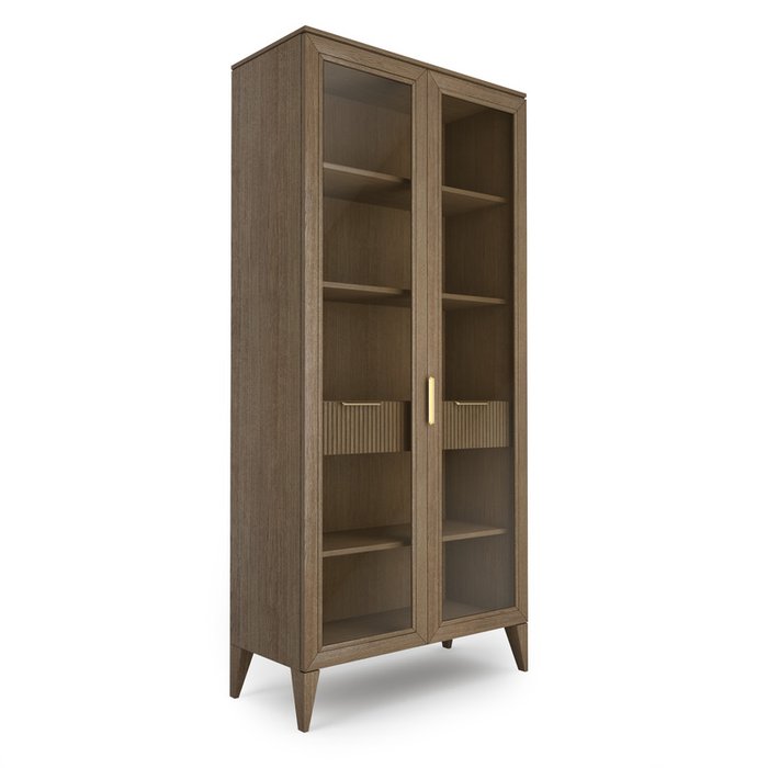 Книжный шкаф Линии коричневого цвета - купить Книжные шкафы по цене 132000.0