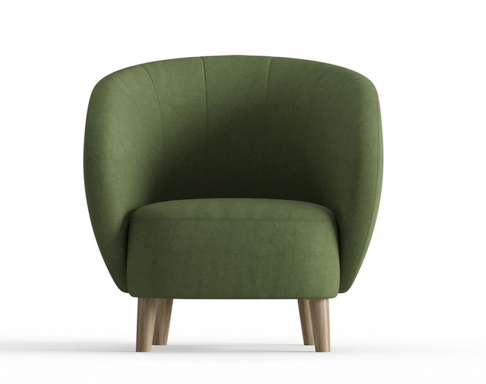 Кресло Чарльз в обивке из велюра темно-зеленого цвета - купить Интерьерные кресла по цене 15990.0