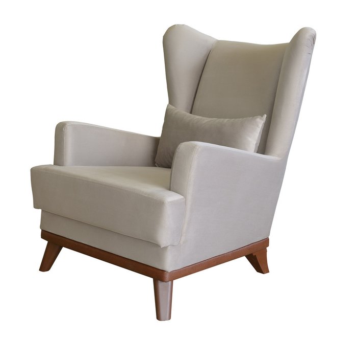 Кресло Оскар в обивке из велюра серого цвета - лучшие Интерьерные кресла в INMYROOM