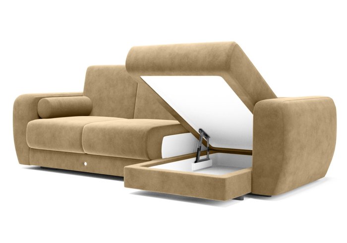 Угловой диван-кровать бежевого цвета - купить Угловые диваны по цене 253000.0