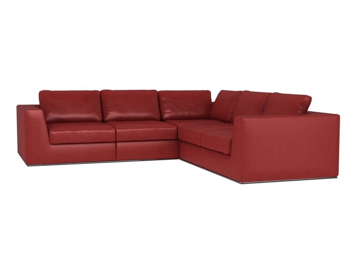 Угловой диван-кровать Igarka красного цвета