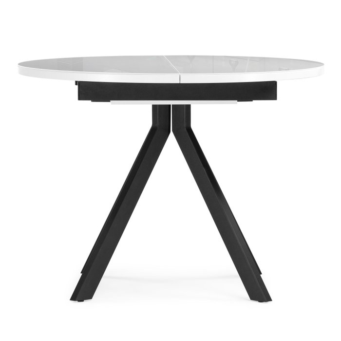Раздвижной обеденный стол Ален 100 бело-черного цвета - купить Обеденные столы по цене 25210.0