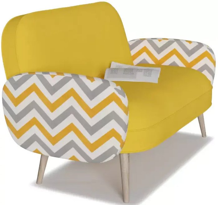 Диван прямой Бержер желтого цвета - лучшие Прямые диваны в INMYROOM