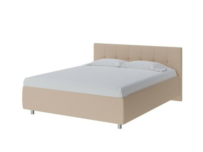 Кровать без основания Diamo 160х200 бежевого цвета (рогожка)