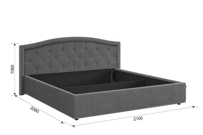 Кровати Верона 180х200 темно-синего цвета без основания - лучшие Кровати для спальни в INMYROOM
