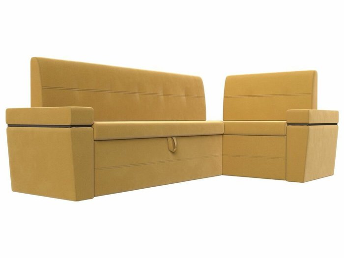 Угловой диван-кровать Деметра желтого цвета правый угол - лучшие Угловые диваны в INMYROOM