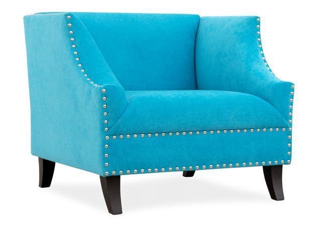 Кресло Оберхауз голубого цвета - купить Интерьерные кресла по цене 24300.0