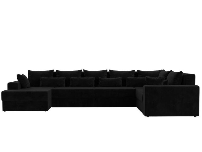 Угловой диван-кровать Майами черного цвета левый угол - купить Угловые диваны по цене 102999.0