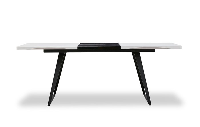 Обеденный раскладной стол с черно-белой столешницей - купить Обеденные столы по цене 54900.0