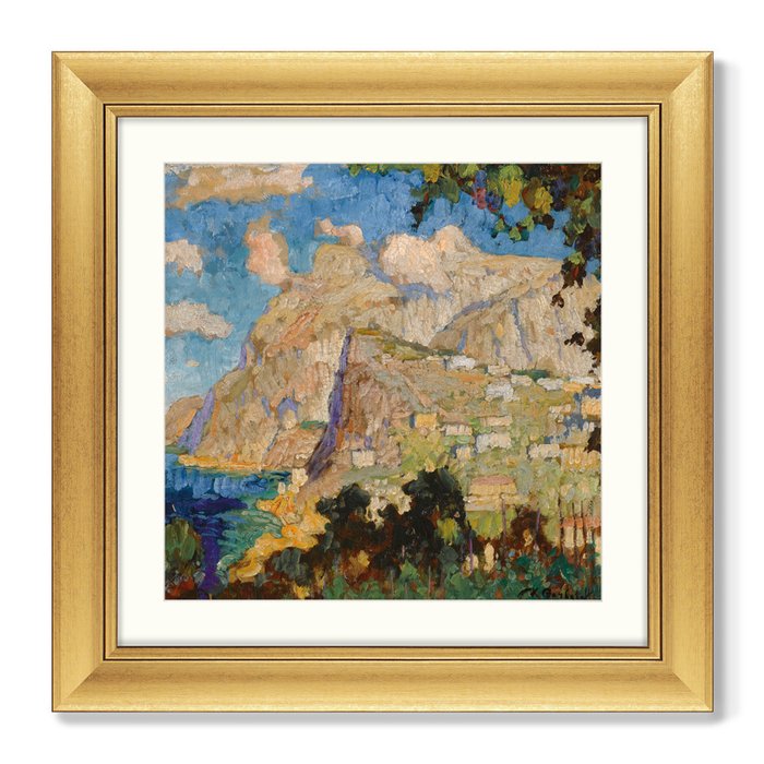 Репродукция картины View of monte solaro capri 1940 г. - купить Картины по цене 13799.0