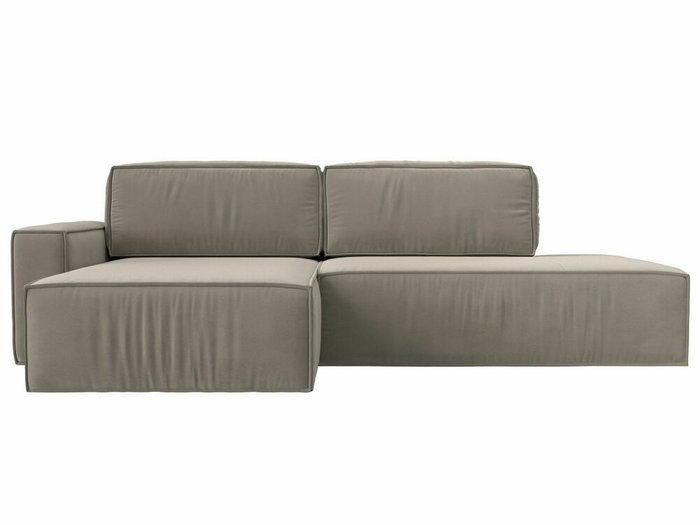 Угловой диван-кровать Прага модерн бежевого цвета левый угол - купить Угловые диваны по цене 78999.0