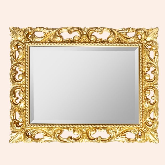 Настенное зеркало Tiffany World в раме золотого цвета