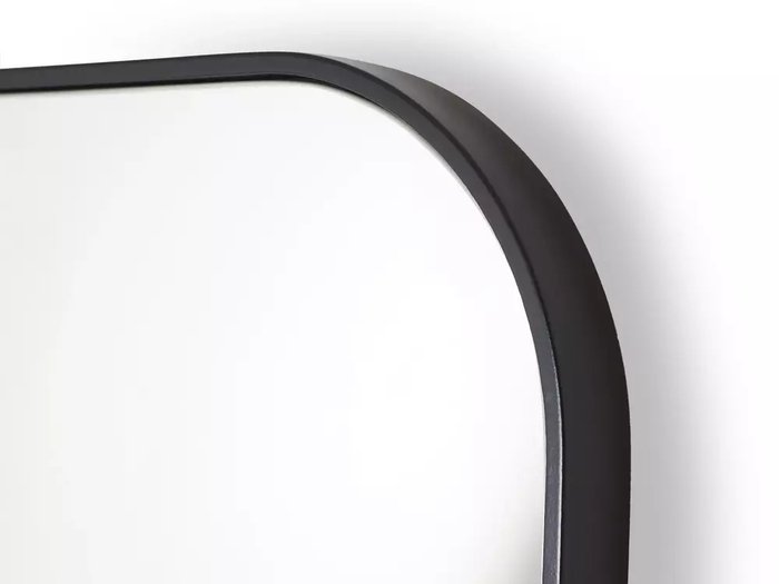 Настенное зеркало Hola 53х111 в раме черного цвета - лучшие Настенные зеркала в INMYROOM
