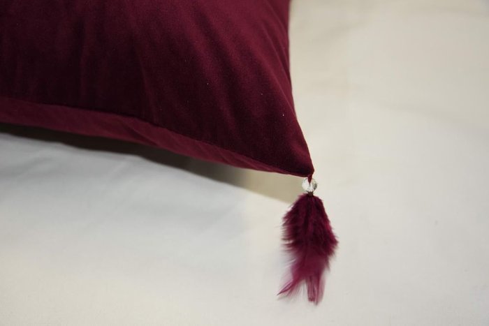 Наволочка Жасмин 45х45 бордового цвета - лучшие Чехлы для подушек в INMYROOM