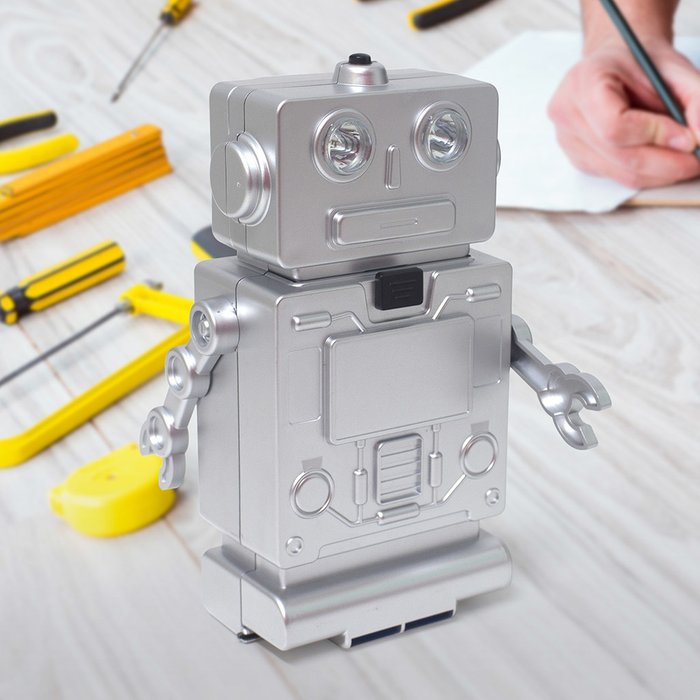 Набор инструментов с фонариком Robot серого цвета - купить Декоративные предметы по цене 2200.0