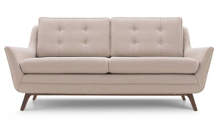 Прямой диван бежевого цвета