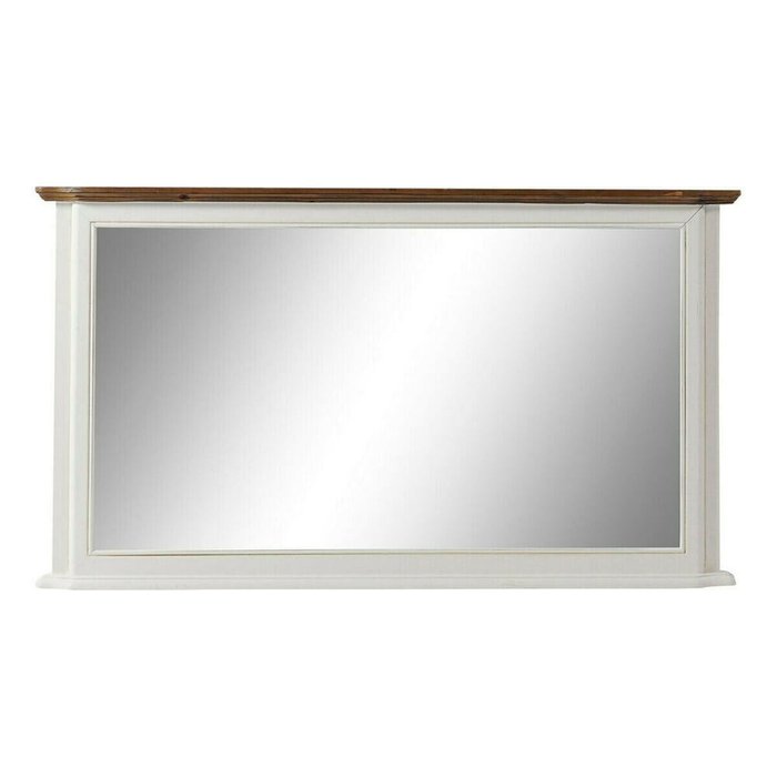 Настенное зеркало Белый Коричневый романтик 115 x 6 x 66 cm
