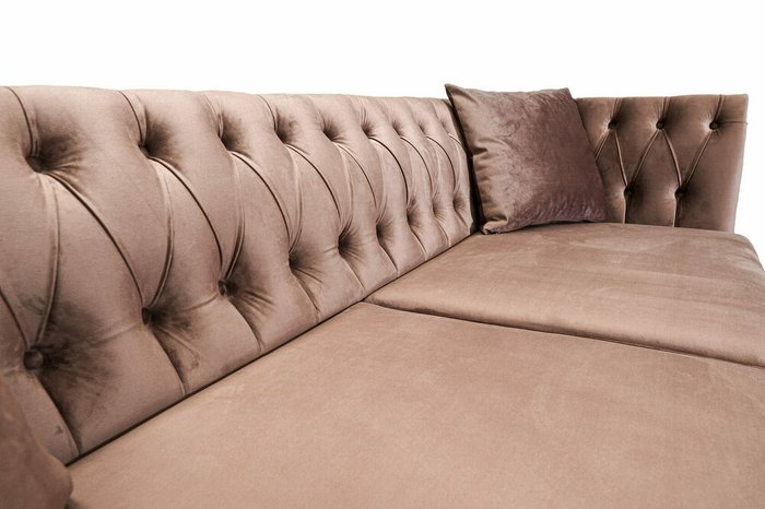 Прямой диван-кровать Ромео розово-коричневого цвета - лучшие Прямые диваны в INMYROOM