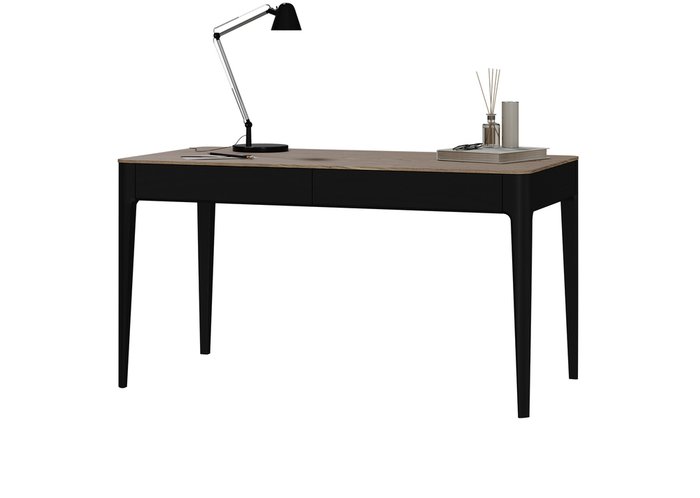 Стол письменный Type 70х140 бежево-черного цвета - купить Письменные столы по цене 78900.0